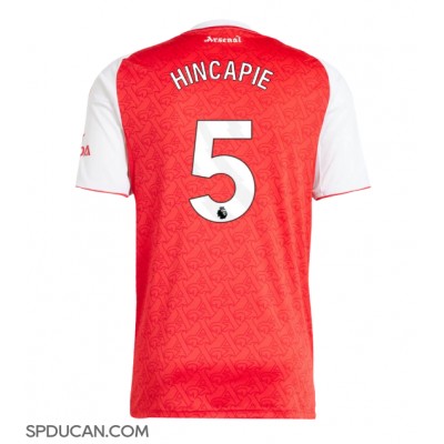 Muški Nogometni Dres Arsenal Piero Hincapie #5 Domaci 2025-26 Kratak Rukav Muški Nogometni Dres Arsenal Piero Hincapie #5 Domaci 2025-26 Kratak Rukav